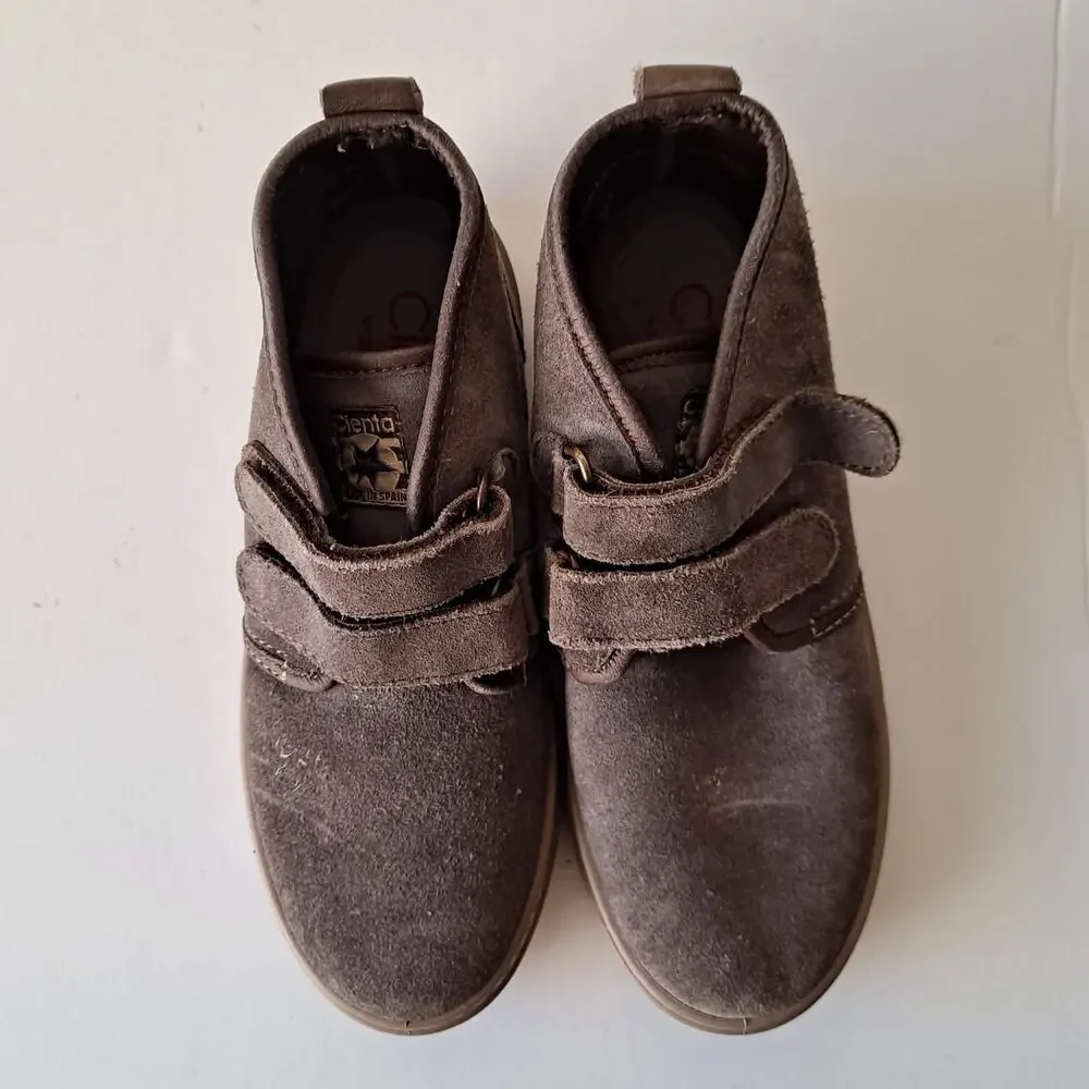 Cienta 93887 Suede Eco Friendly Ankle Boots Gray Brown Kids Boys Size US 2.5